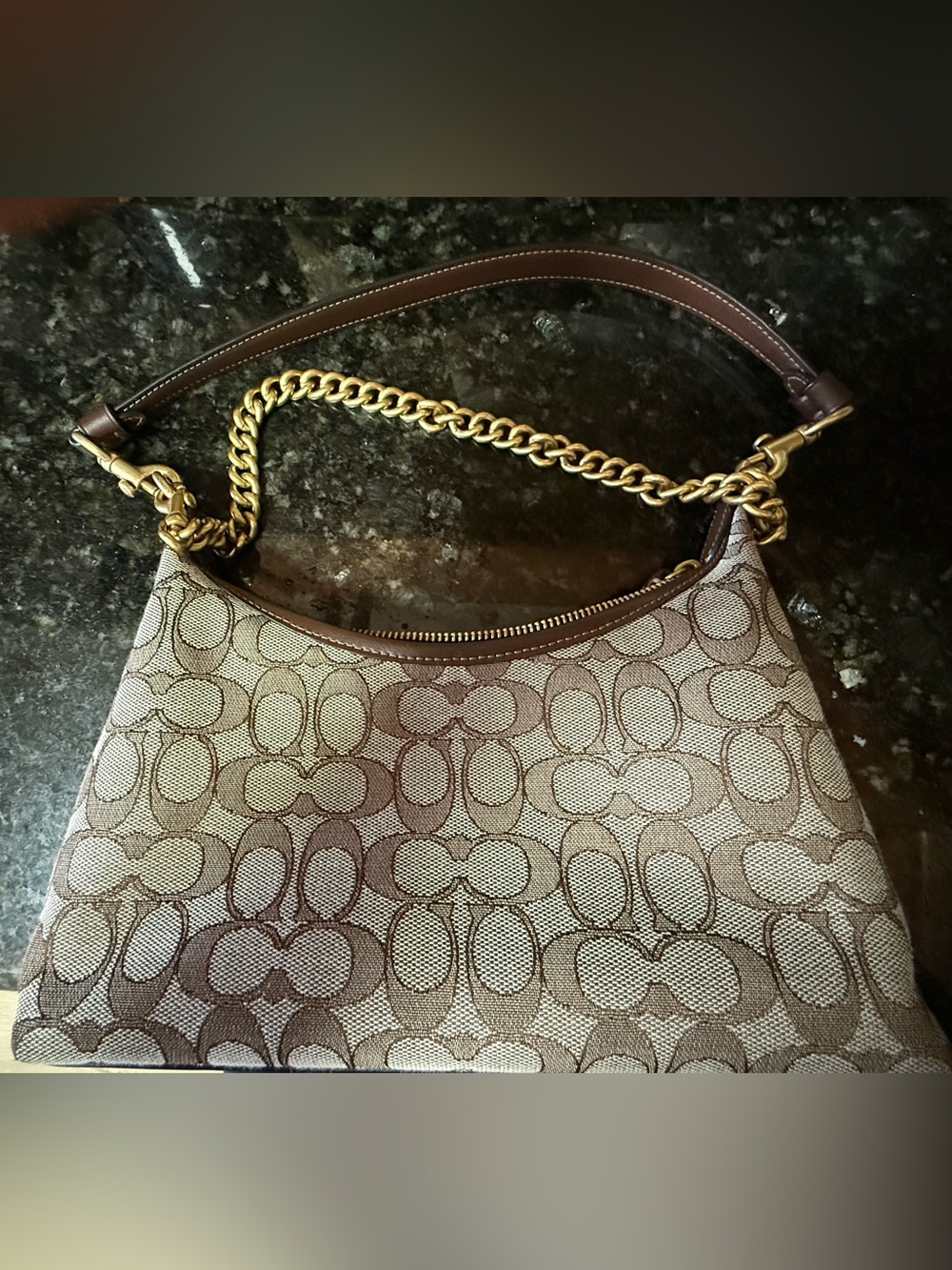 COACH SIGNATURE JACQUARD JULIET 25 MAPLE